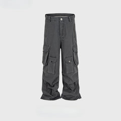 Men's Vintage Pants Men's Women's Vintage Washed Trousers Casual Pants MIJKO