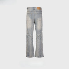 Men's Vintage Pants Men's Women's Splicing Pants Washed and Used Jeans MIJKO