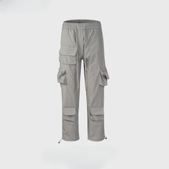 Men's Vintage Pants trousers men's and women's drawstring trousers slim-fitting casual overalls MIJKO