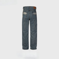 Men's Vintage Pants Trousers Men's and Women's Washed Straight Jeans MIJKO