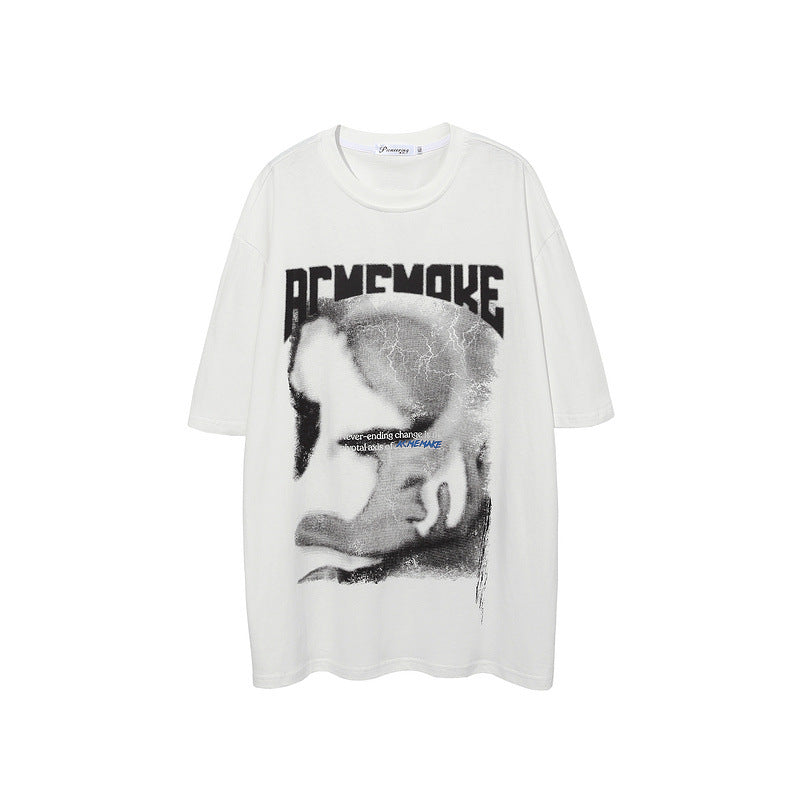 T-shirt Homme Ample Demi-Manche T-shirt Homme Imprimé Manches Courtes
