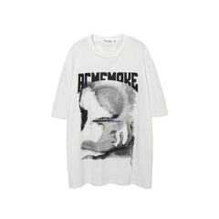 T-shirt Homme Ample Demi-Manche T-shirt Homme Imprimé Manches Courtes