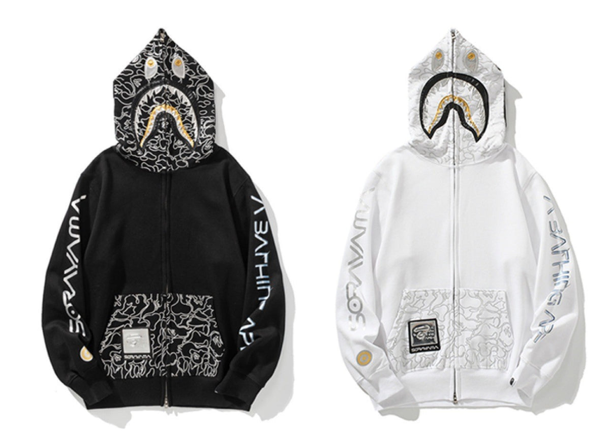 2026 bape empty mountain base limited edition, shark suit BGM sweater, zipper, casual