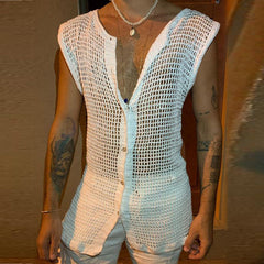 Rave Outfits Mens Vest Base Clothing