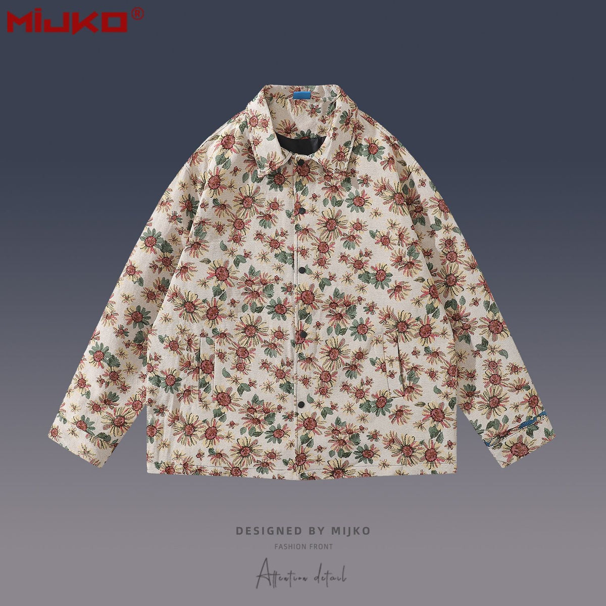 Mens Jacket Embroidered Mainstream Fashion Jacket Windbreaker MIJKO