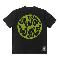 Men T Shirt Hiphop Short-Sleeved T-shirt Men's High Street Retro Street
