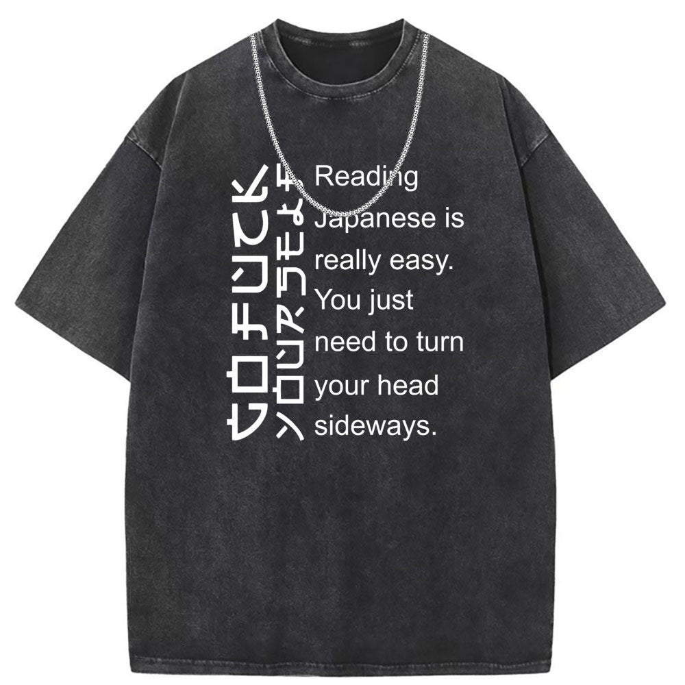 Men T Shirts Washed old punk short-sleeved T-shirt