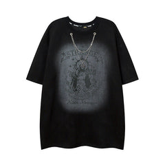 Men's T Shirt Summer Short Sleeve T-shirt Men's and Women's Loose Printed Half Sleeve