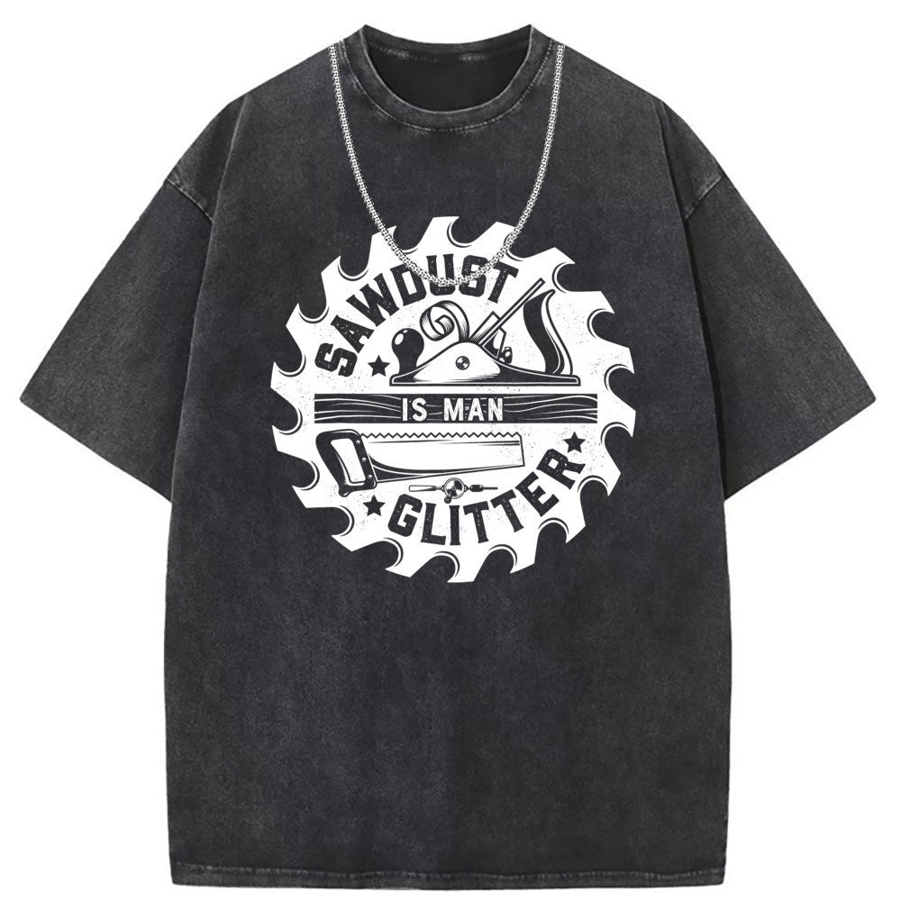 Men T Shirts Vintage distressed cotton printed short-sleeved T-shirt