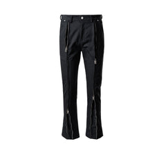 Men's Vintage Pants Men's Women's Autumn and Winter Zipper Wide-footed Trousers Denim Casual Pants MIJKO
