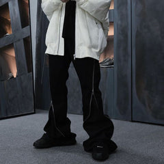 Mens Vintage Pants Mens Women's Autumn/Winter Urban RICK Zipper Pants Jeans MIJKO