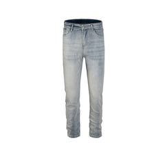 Men Vintage Pants Washed Old Trousers Slim-Fit Jeans MIJKO
