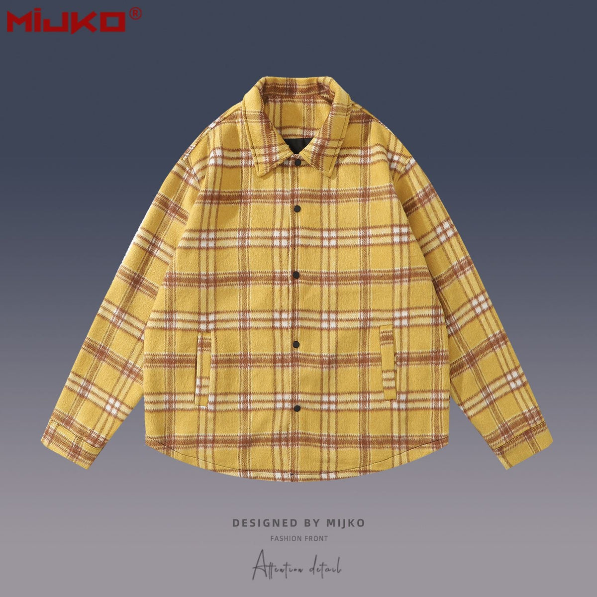 Mens Jacket Checked Casual Shirt MIJKO