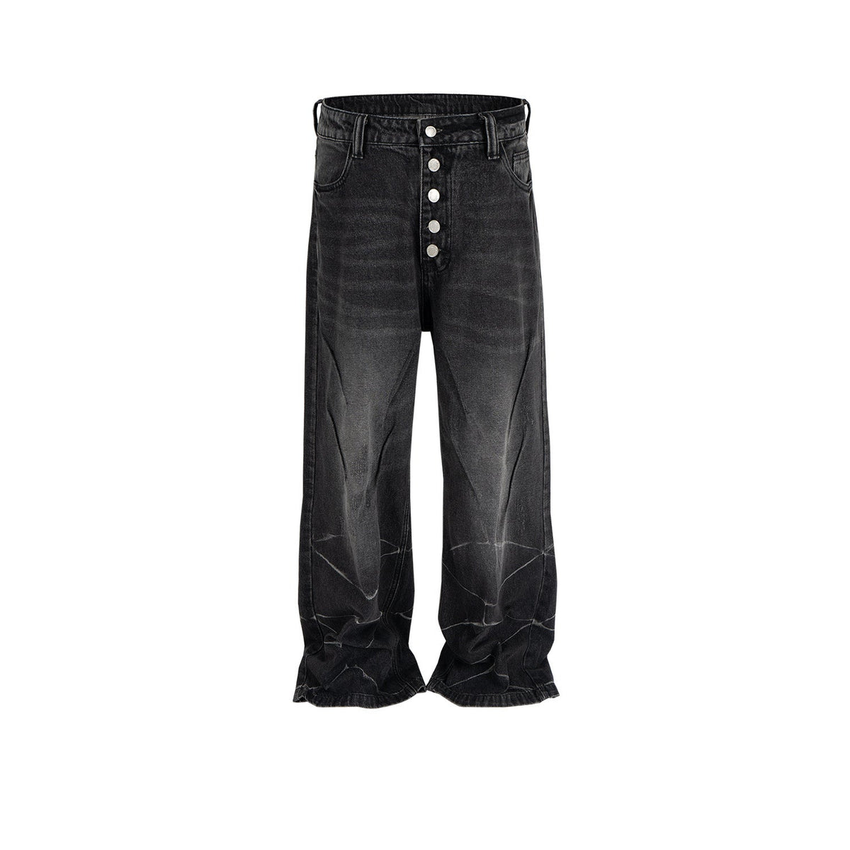 Men's Vintage Pants Retro Design Wave Jeans Men's and Women's Trousers MIJKO