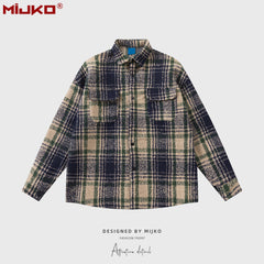 Mens Jacket  Plaid Jacket Unisex MIJKO