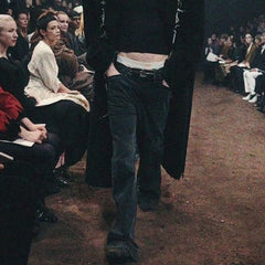 Mens Vintage Pants Mens Women's Trousers Demna Flared Washed Flared Jeans MIJKO