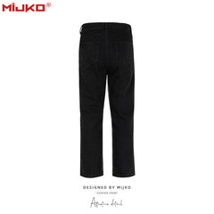 Mens Vintage Pants Washed Old Bootcut Jeans MIJKO