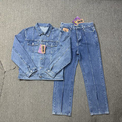 Corteiz Alcatraz jeans new star embroidery American high street retro old casual five-point pants tide