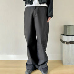 Men's Vintage Pants Men's Women's Straight Wide Feet Waterproof Zipper Casual Pants MIJKO
