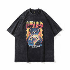T-shirt Homme Imprimé Dessin Animé Manches Courtes T-shirt Bébé Garçon et Fille Été Ample Couple