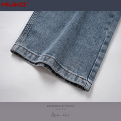 Mens Vintage Pants Washed Old Unisex Jeans MIJKO