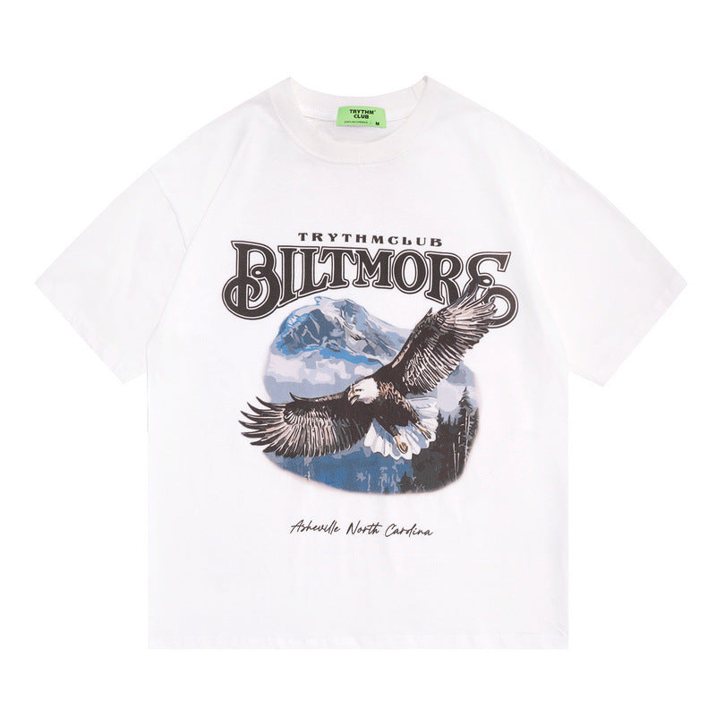 T-shirt Homme Imprimé Rock Décontracté à Manches Courtes pour Hommes et Femmes