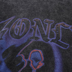 Men Long Sleeve T Shirt Abstract Printing Rock Washed Distressed T-shirt