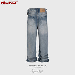 Mens Vintage Pants Straight Loose Jeans MIJKO