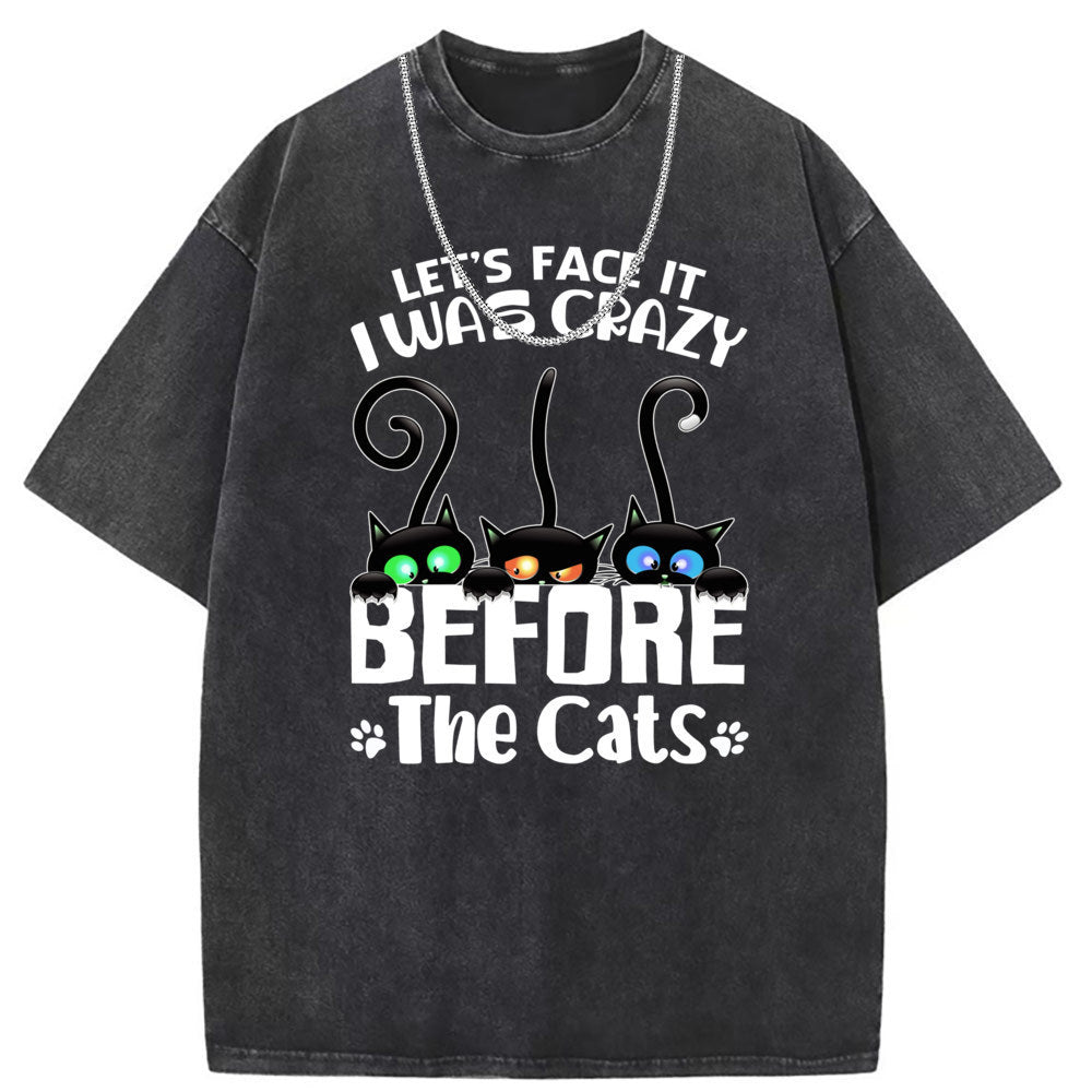 Men T Shirts Short Sleeve T-Shirts Women Washed Old American Street