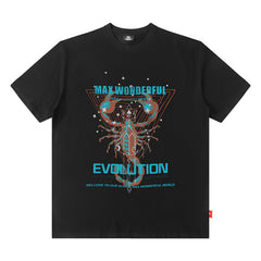 T-shirt Homme Imprimé Américain T-shirt Couple Homme et Femme Ample