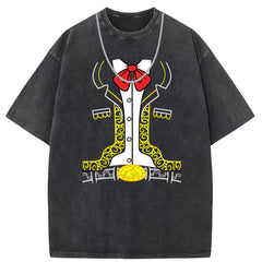 Men T Shirts Short-sleeved T-shirt men's batik washed and old