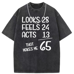 Men T Shirts Crew neck short sleeve T-shirt washed old American style