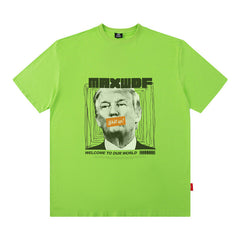 Men T Shirt Cartoon Short Sleeve T-shirt Men's and Women's Ins Fashion Brand American