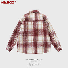 Mens Jacket  Plaid Jacket Unisex MIJKO