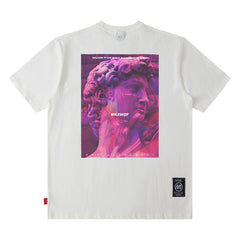 T-shirt pour hommes Portrait T-shirt à manches courtes Hommes et femmes High Street Hiphop