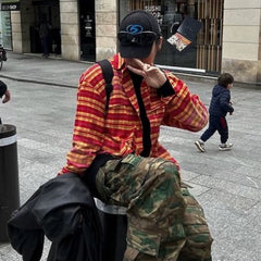 Mens Jacket Plaid Shirt Vintage Jacket MIJKO