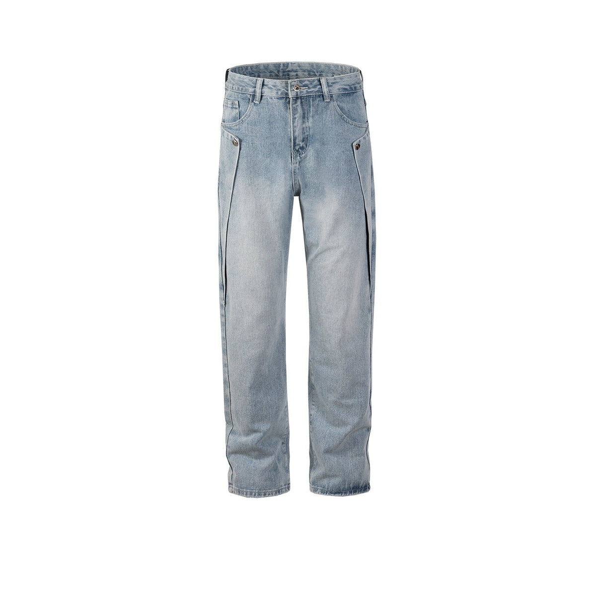 Men's Vintage Pants Men's Women's Splicing Washed Jeans MIJKO