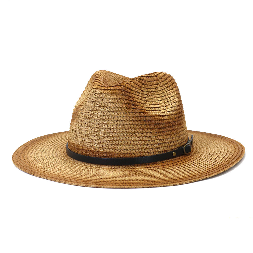 Chapeaux de cowboy en paille pour hommes et femmes, nouveauté, protection solaire extérieure en bord de mer