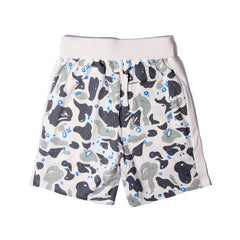 Ape head shorts camouflage luminous shark mouth shorts male teen terry cloth five-point pants straight beach pants
