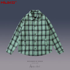 Mens Jacket Unisex Plaid Jacket MIJKO