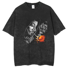 Mens T Shirts Printed Hip Hop Rap Short Sleeve T-Shirt