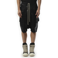 GGGard MIJKO series men's clothing women's spring and summer new brush wax double ring hanging crotch denim five-point pants men's and women's same drawstring waist shorts