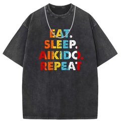 Men T Shirts Short Sleeve T-Shirts Women Washed Old American Street