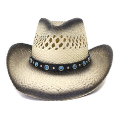 Chapeaux de cowboy en paille pour le printemps et l'été, chapeau de plage pour les voyages en plein air
