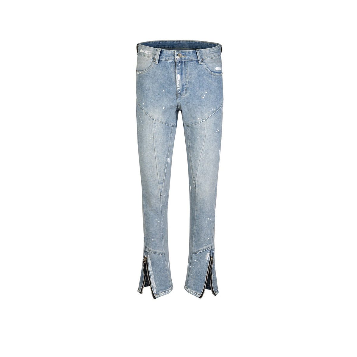 Men's Vintage Pants Men's Wide-Foot Zipper Pants Slim-Fit Pants Jeans MIJKO