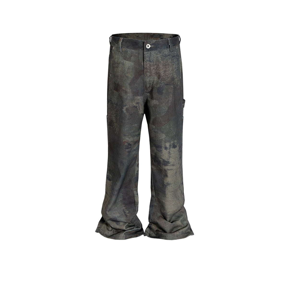Men's Vintage Pants Men's Women's Camouflage Wide-footed Trousers MIJKO