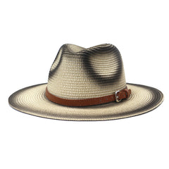 Chapeaux de cowboy en paille, chapeau de plage peint à la bombe, nouveau chapeau de paille d'extérieur