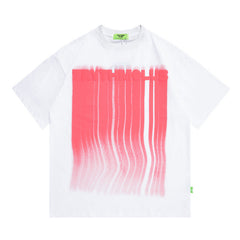 T-shirt imprimé à manches courtes pour homme, style graffiti ample pour homme et femme