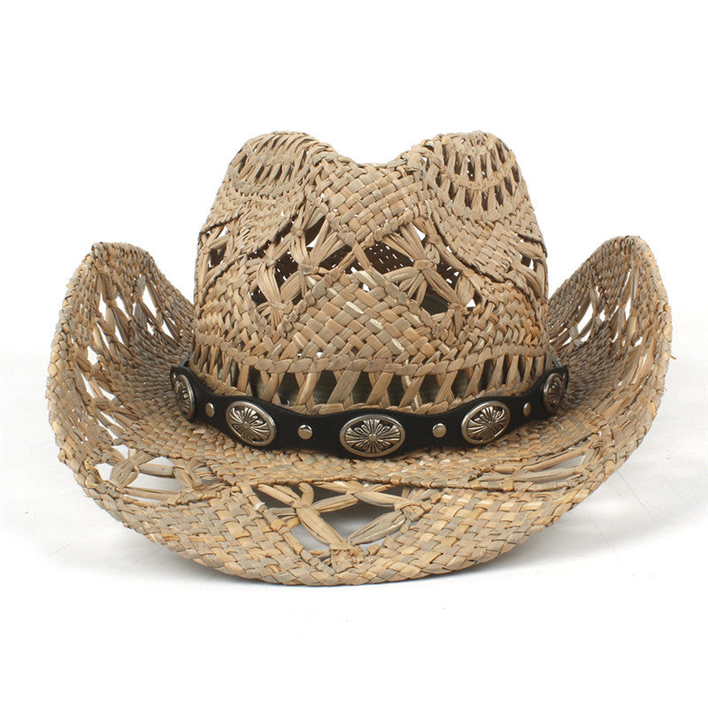Chapeaux de Cowboy en Paille Chapeau de Cowboy Western Chapeau de Soleil en Paille