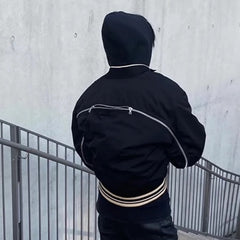 Mens Jacket Zip Embellished Mainstream Fashion Cotton Jacket MIJKO